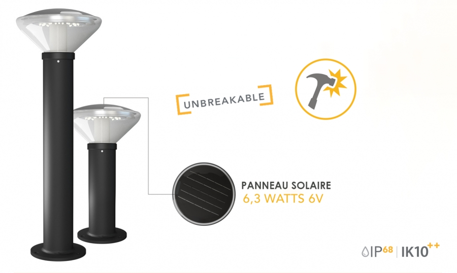 BORNE SOLAIRE ANTI-VANDALISME (VDL)